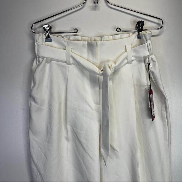 Vince Camuto Belted Tailored pants new ivory - 6 - Picture 5 of 12